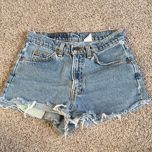 Vintage Levi’s Jean Shorts with Distressed Hem